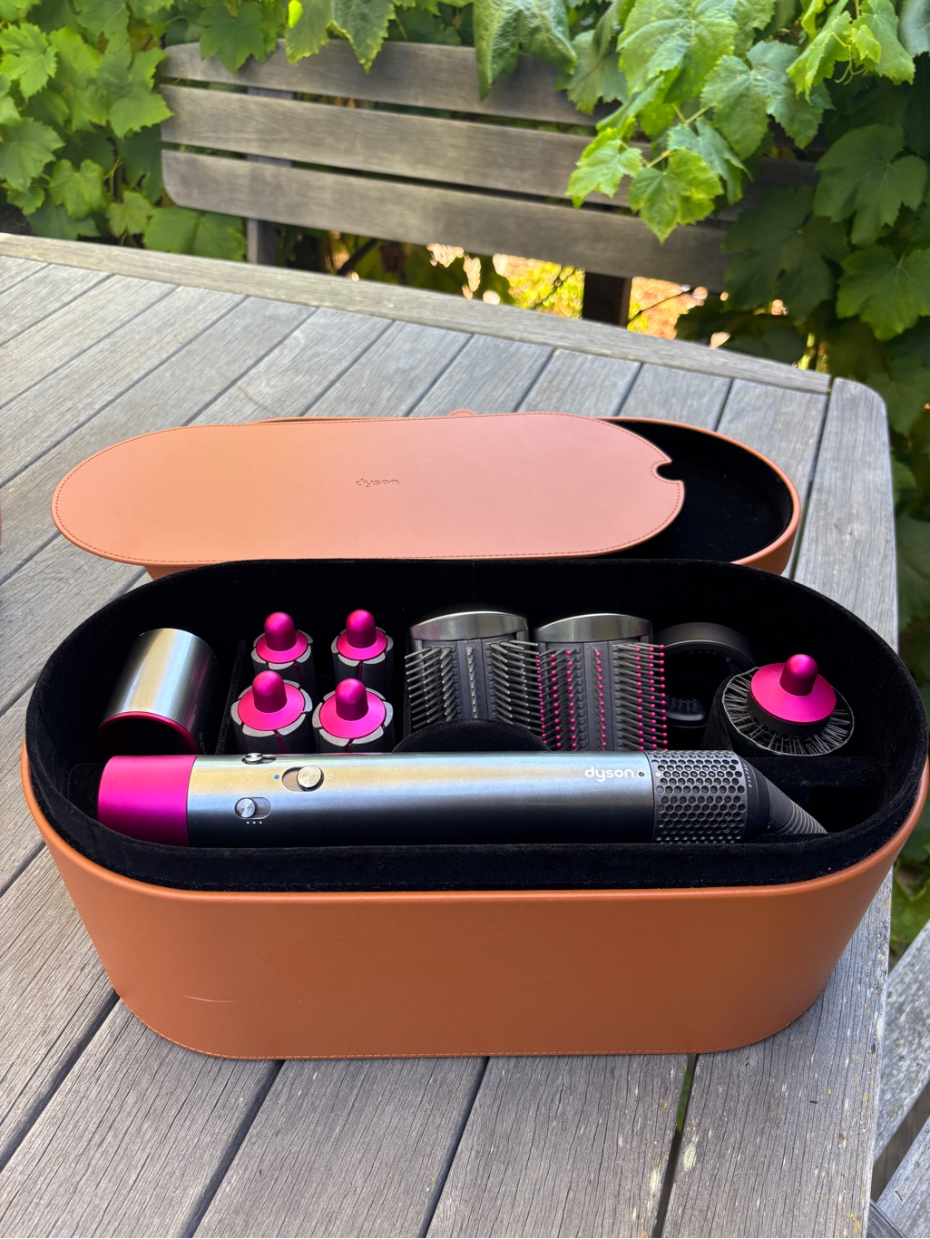 Dyson Airwrap Complete Set In Fuchsia And Silver